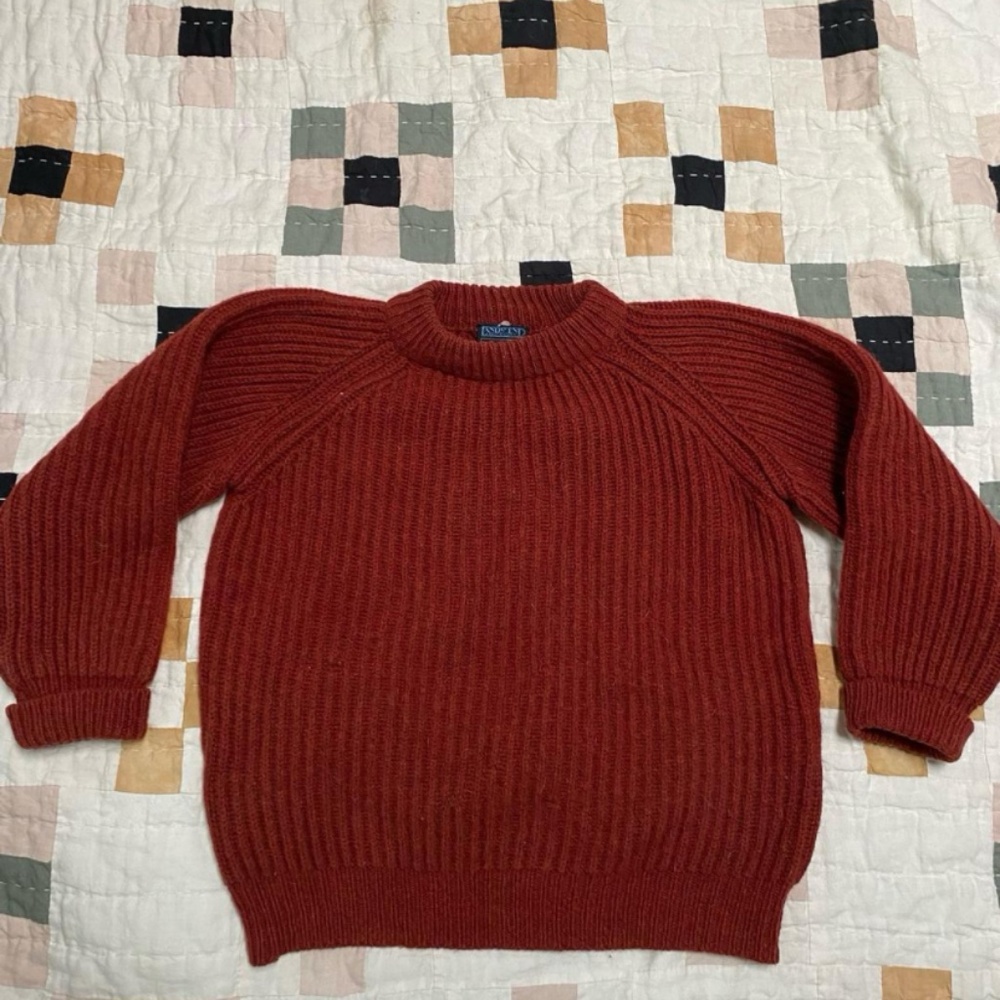 *Babaa like* Land’s End Hand-Knit Wool Sweater - Picture 2 of 5